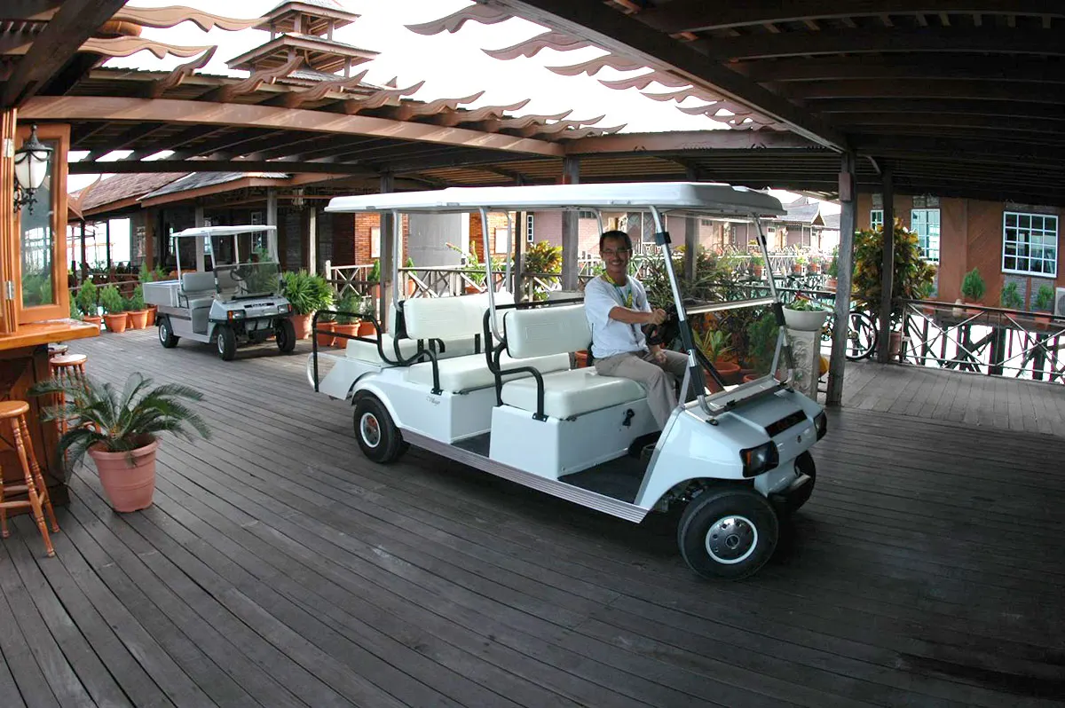 Buggy on the timber walkway