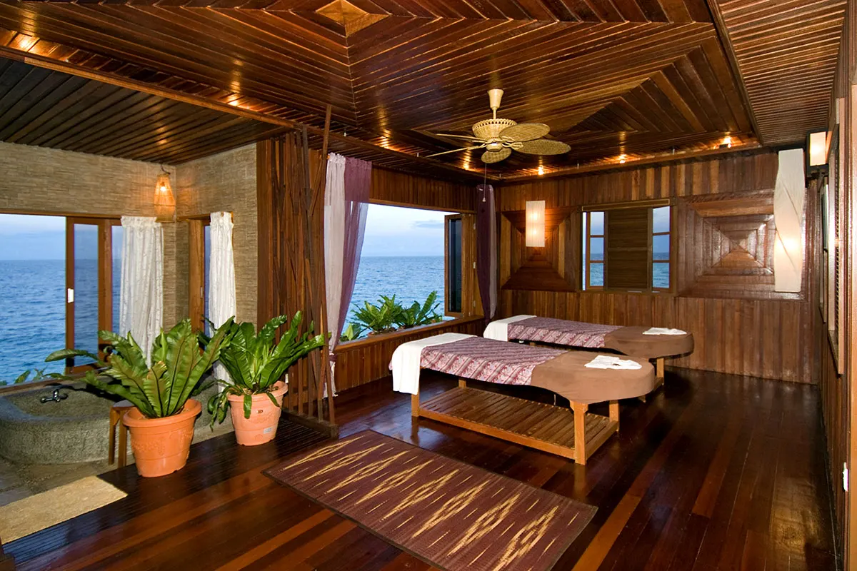 Massage beds in the spa