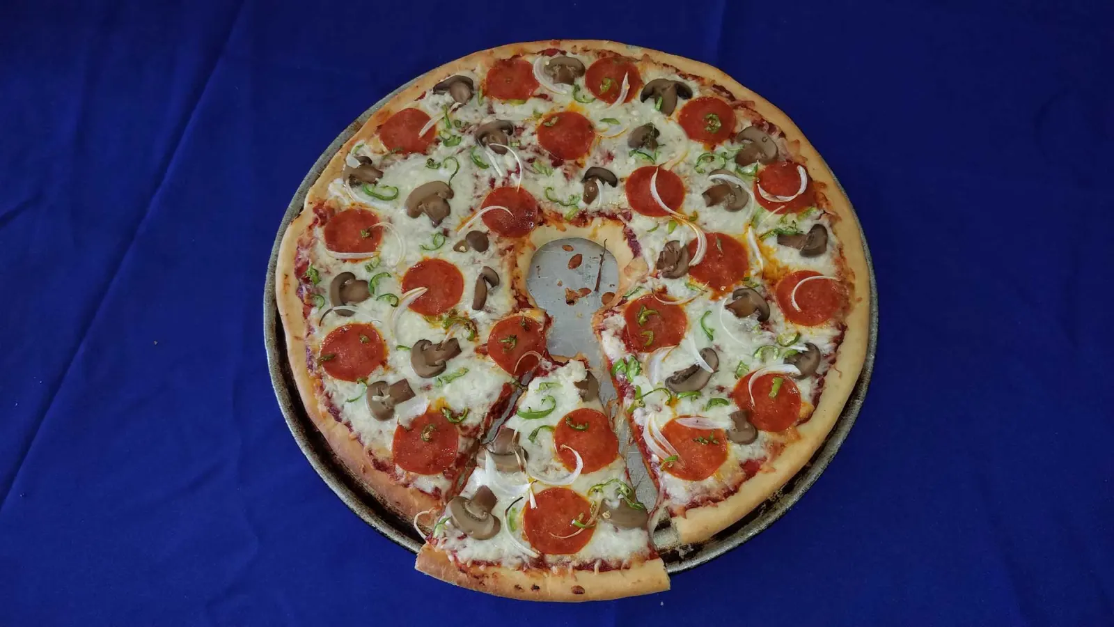 Pizza from the resort's own oven
