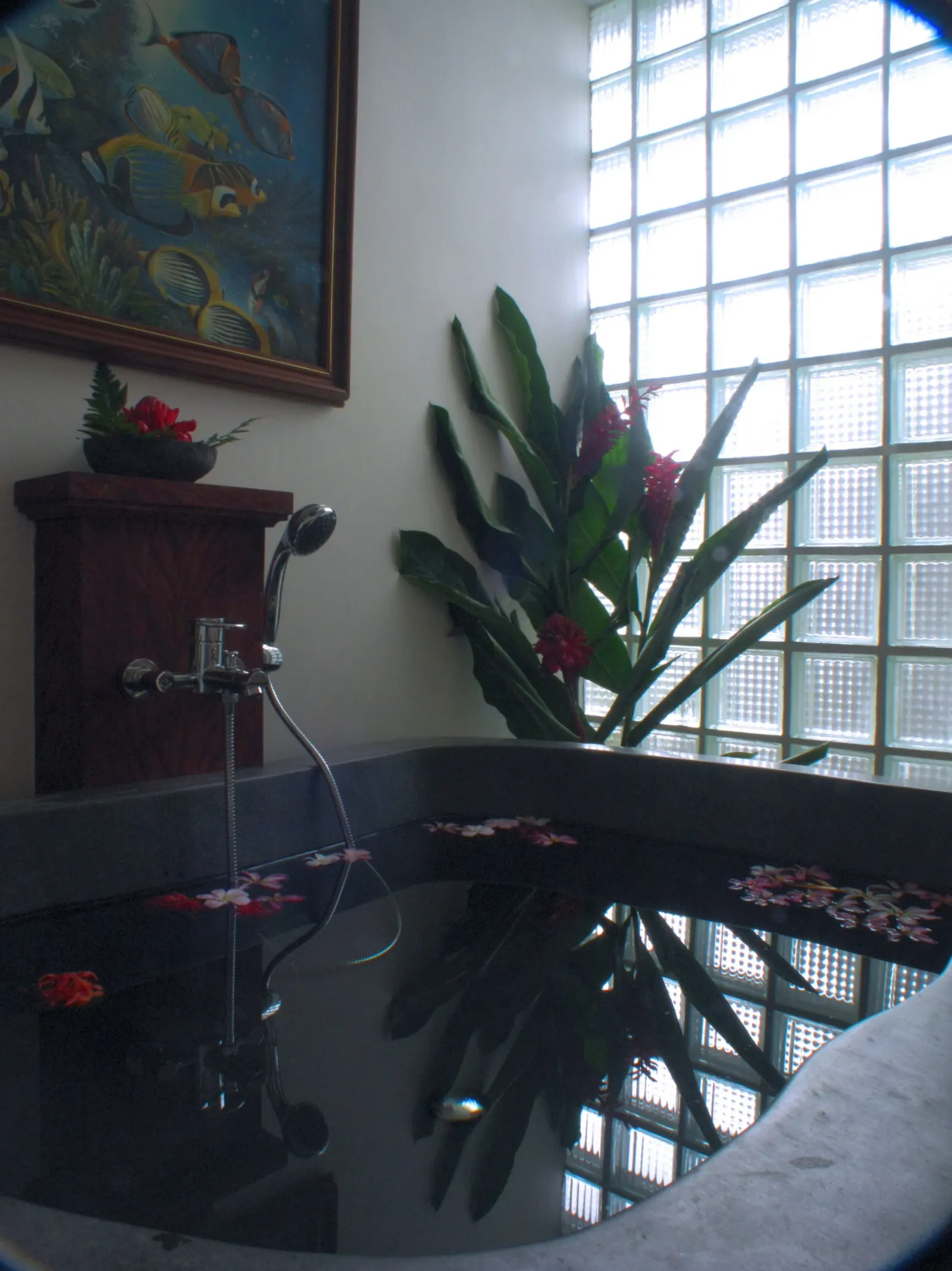 The stone bath at the spa