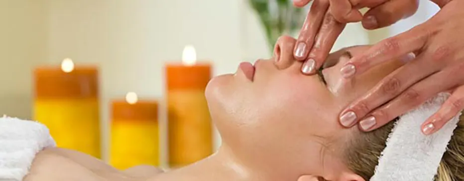 A facial at the spa