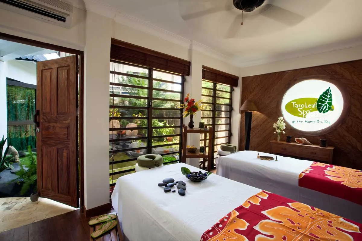 The massage table at the spa