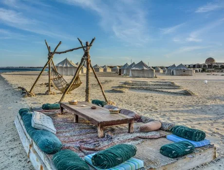 Evening at the Bedouin lounge on the beach