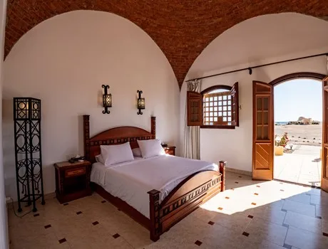 Interior of a domed chalet