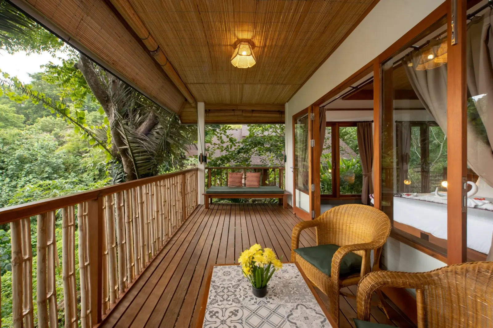 Veranda among the greenery