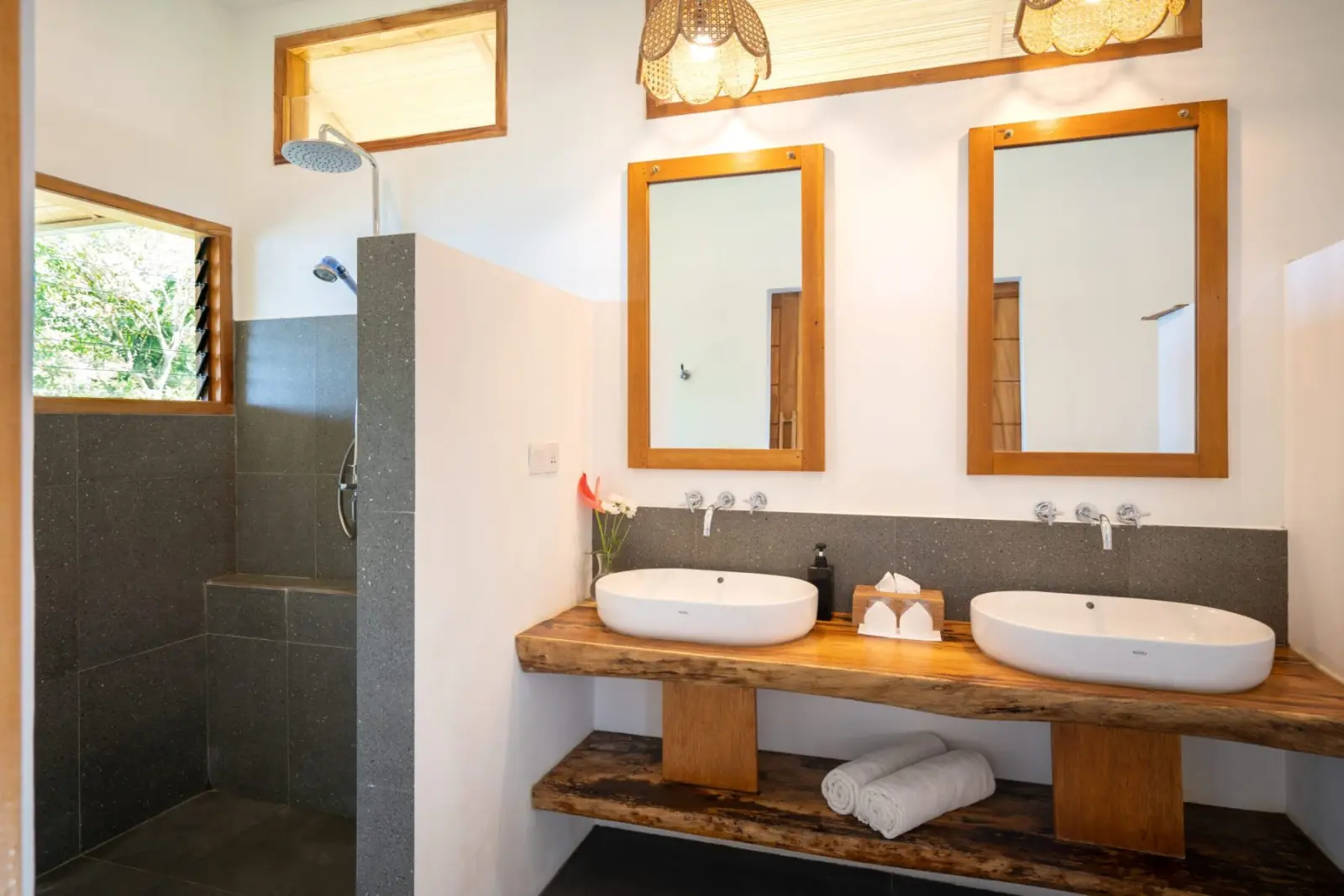Bathroom with twin basins