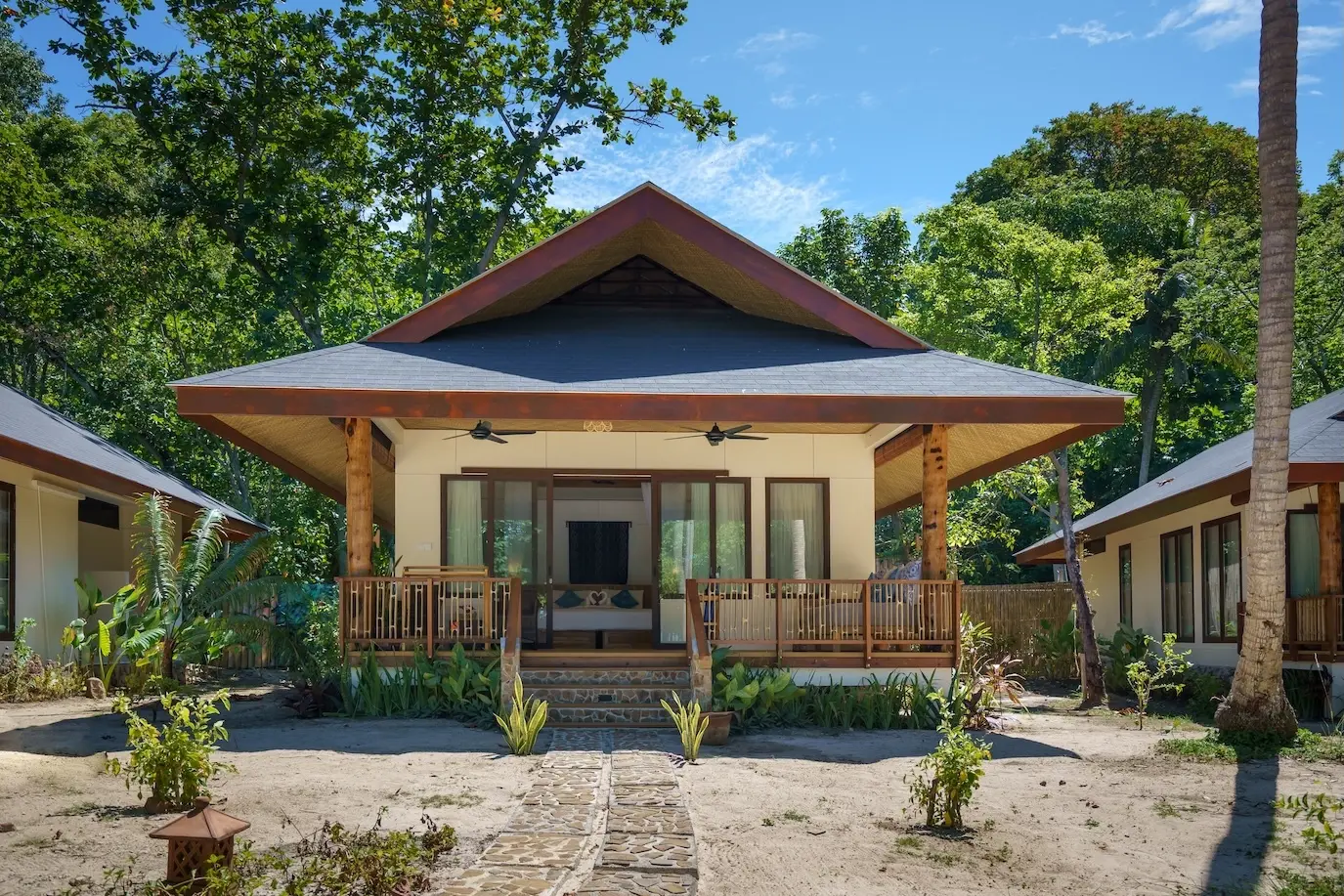 The front of the cottage