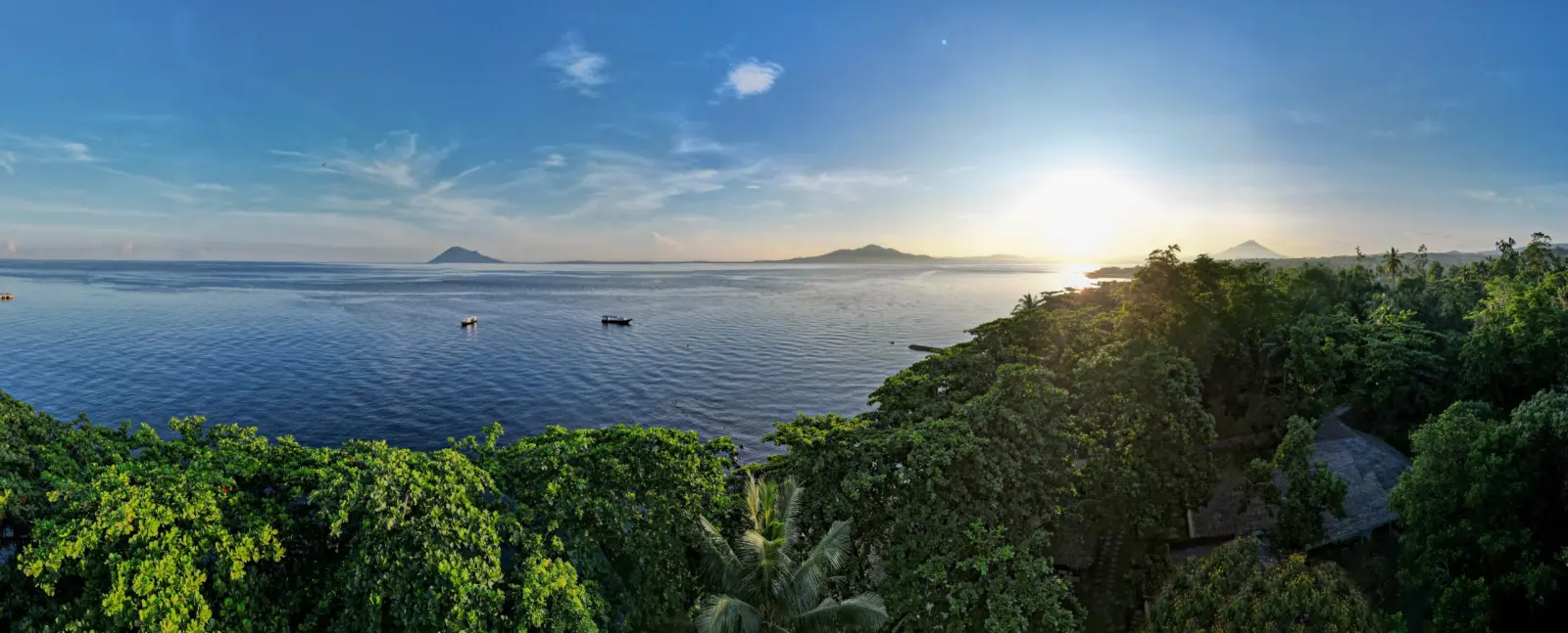 The North Sulawesi coast at sunset