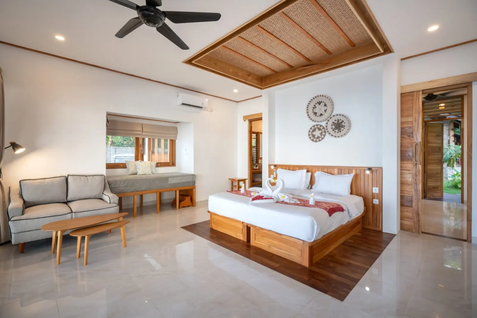 Bedroom and seating area