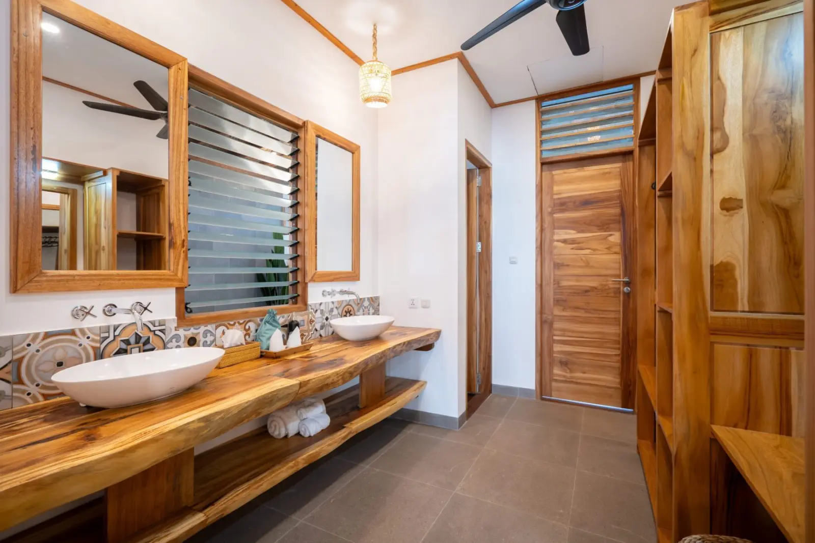 Bathroom with twin basins