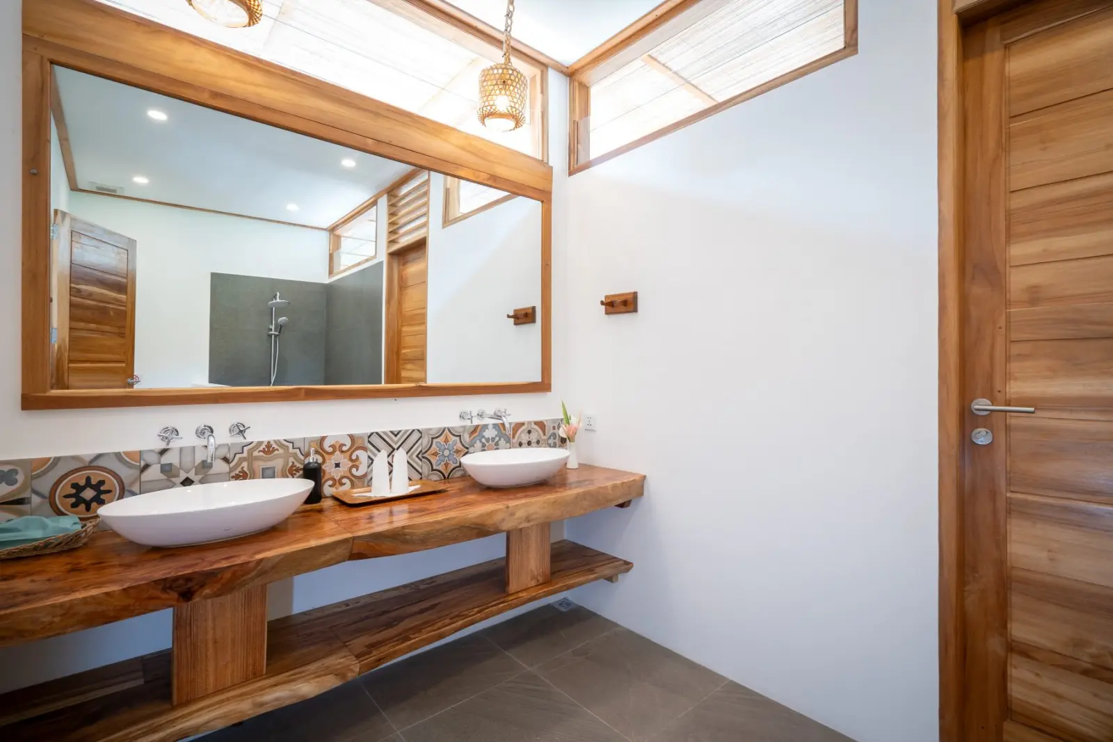 Bathroom with twin basins
