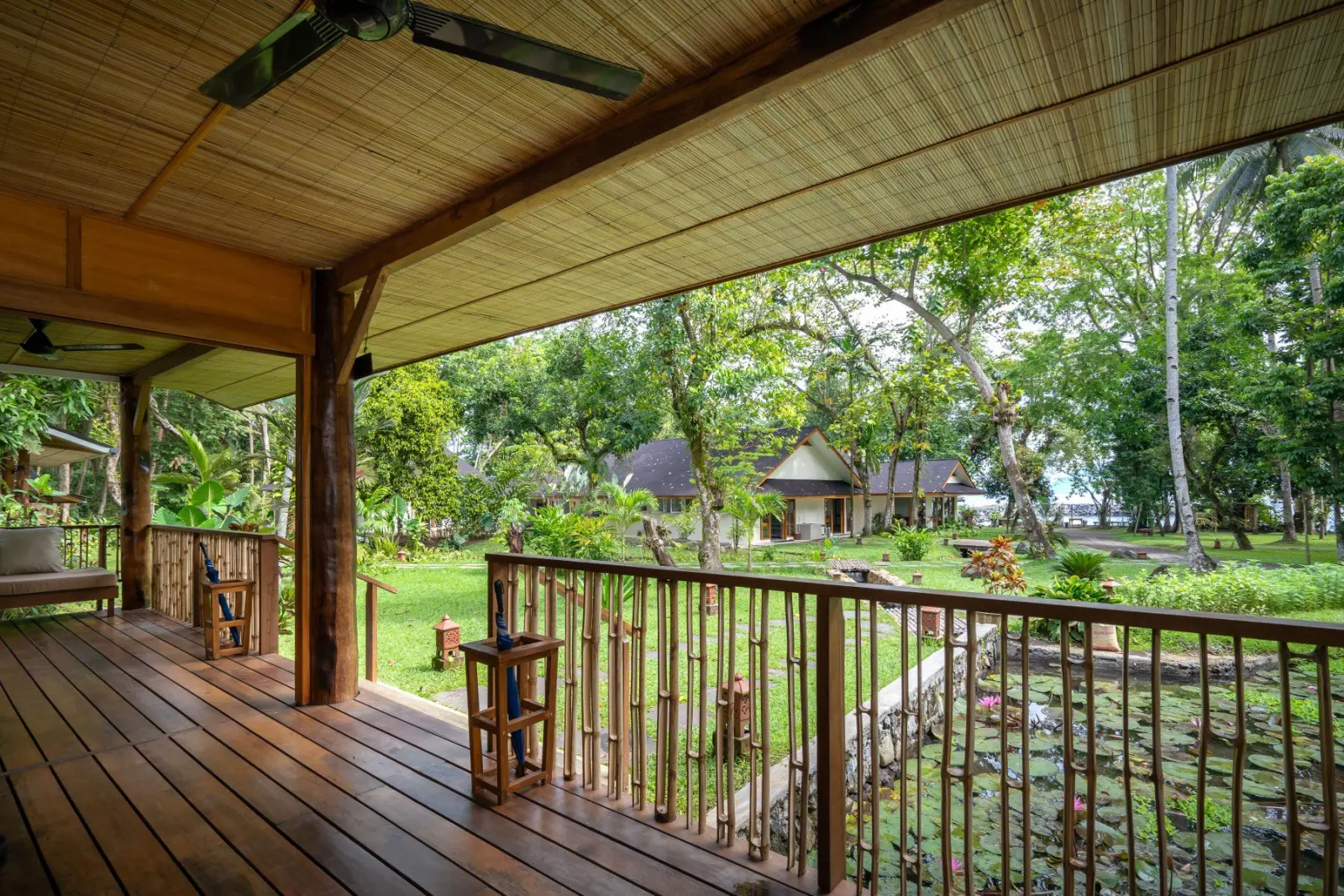 Veranda over the lily pond