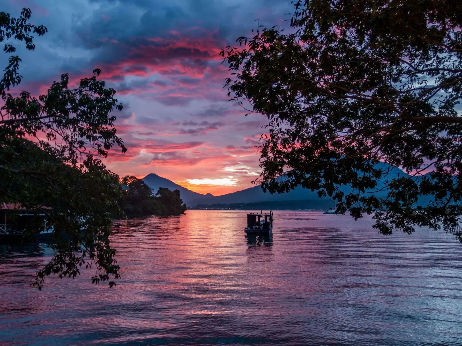 The Lembeh Strait at sunset