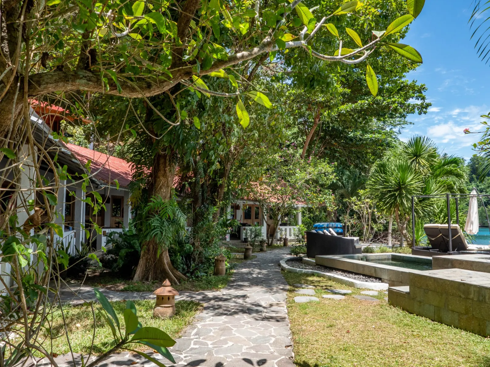 Room block and the garden path