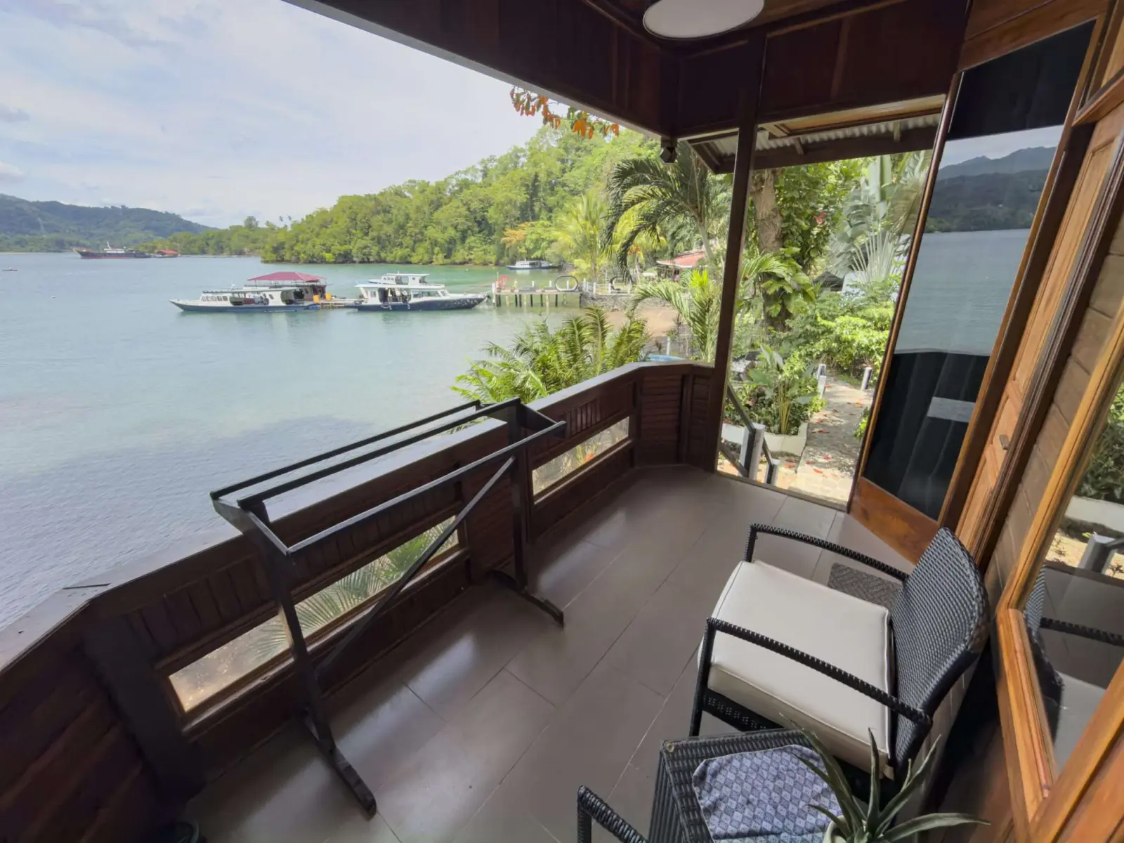 View from the deck towards the jetty