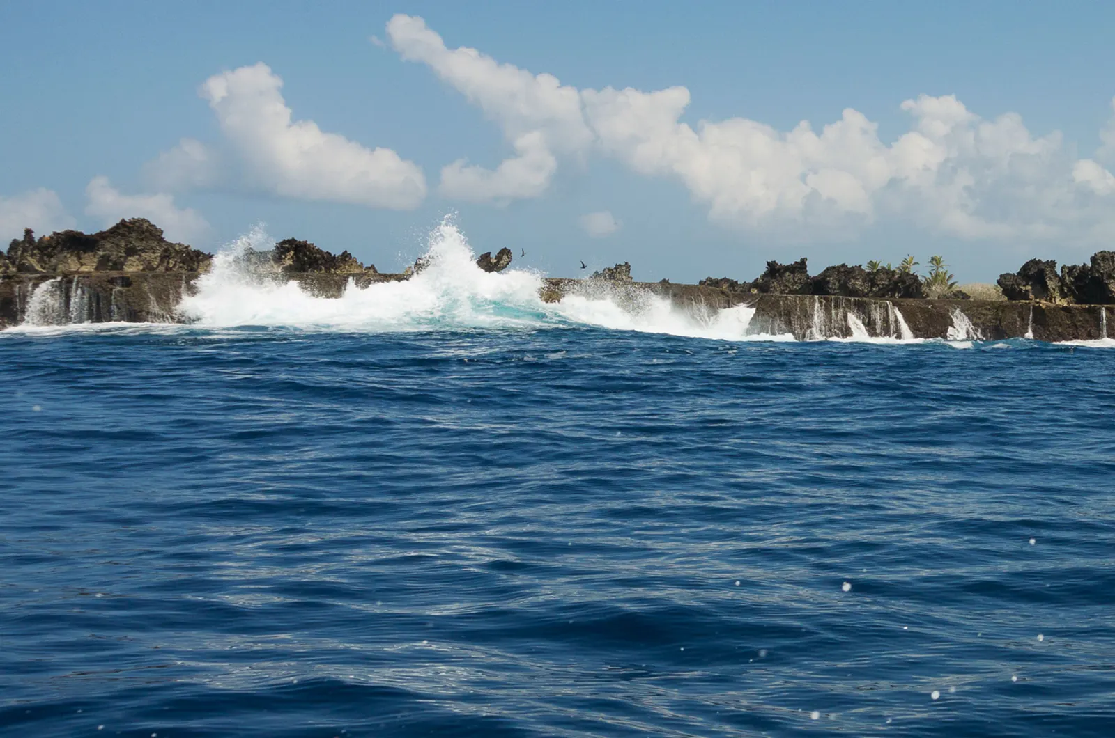 Surf on the outer reef