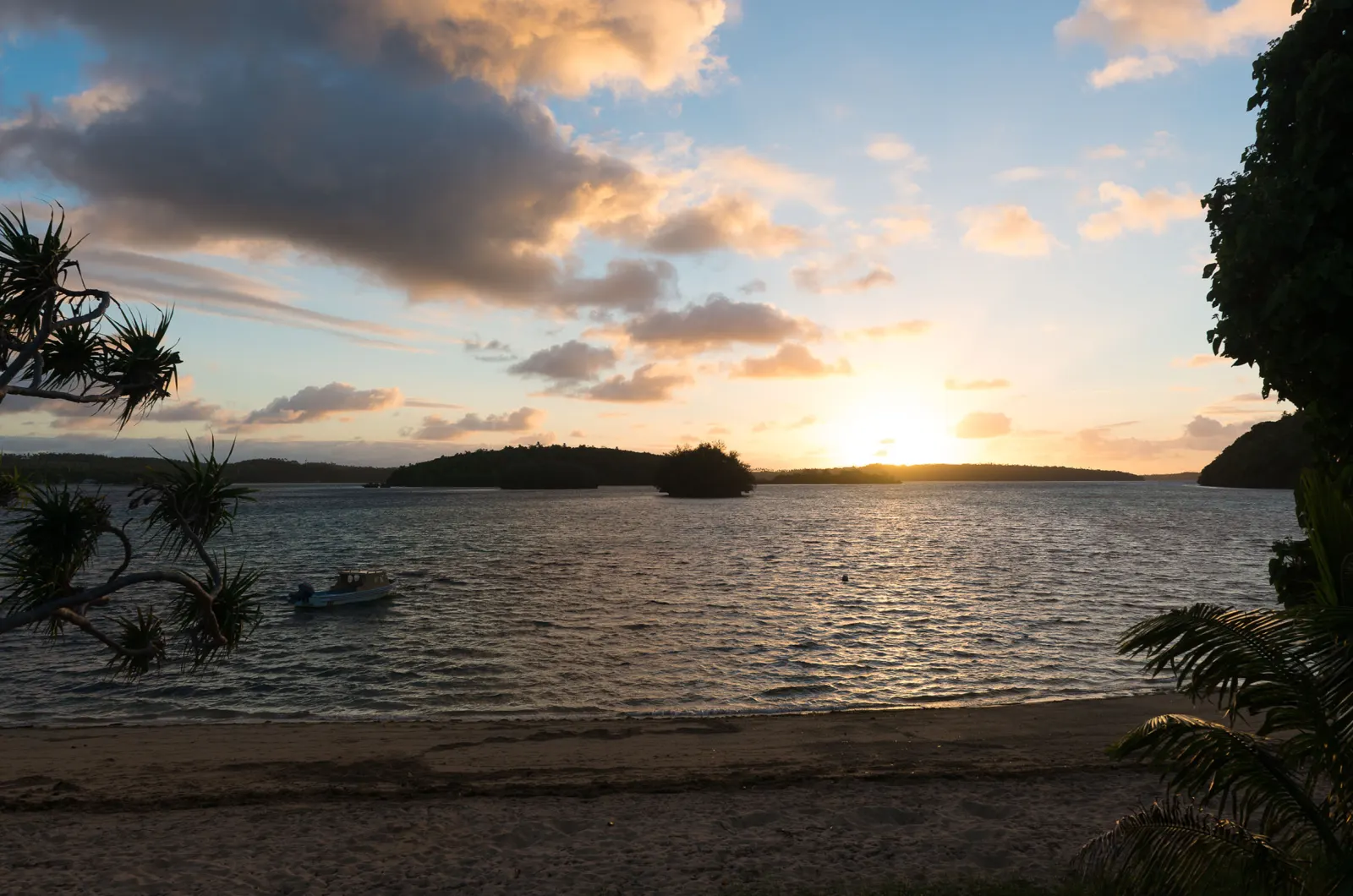 Sunset over the bay