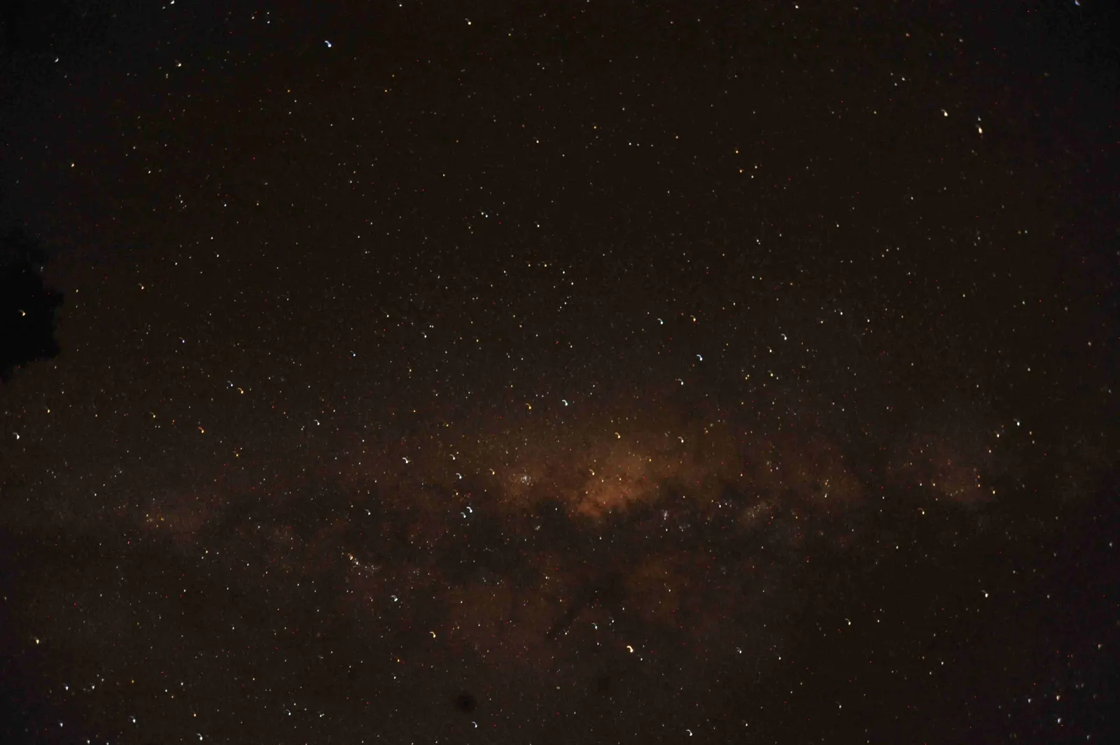 The Milky Way above the island