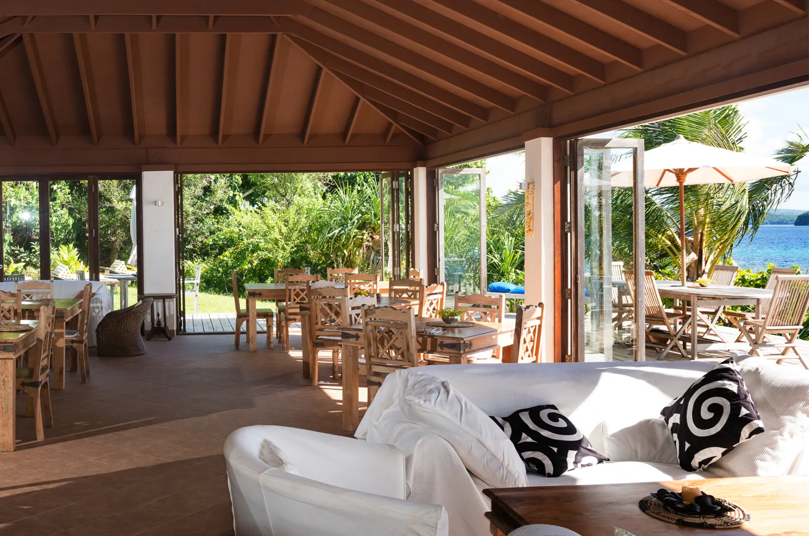 Restaurant looking out to sea