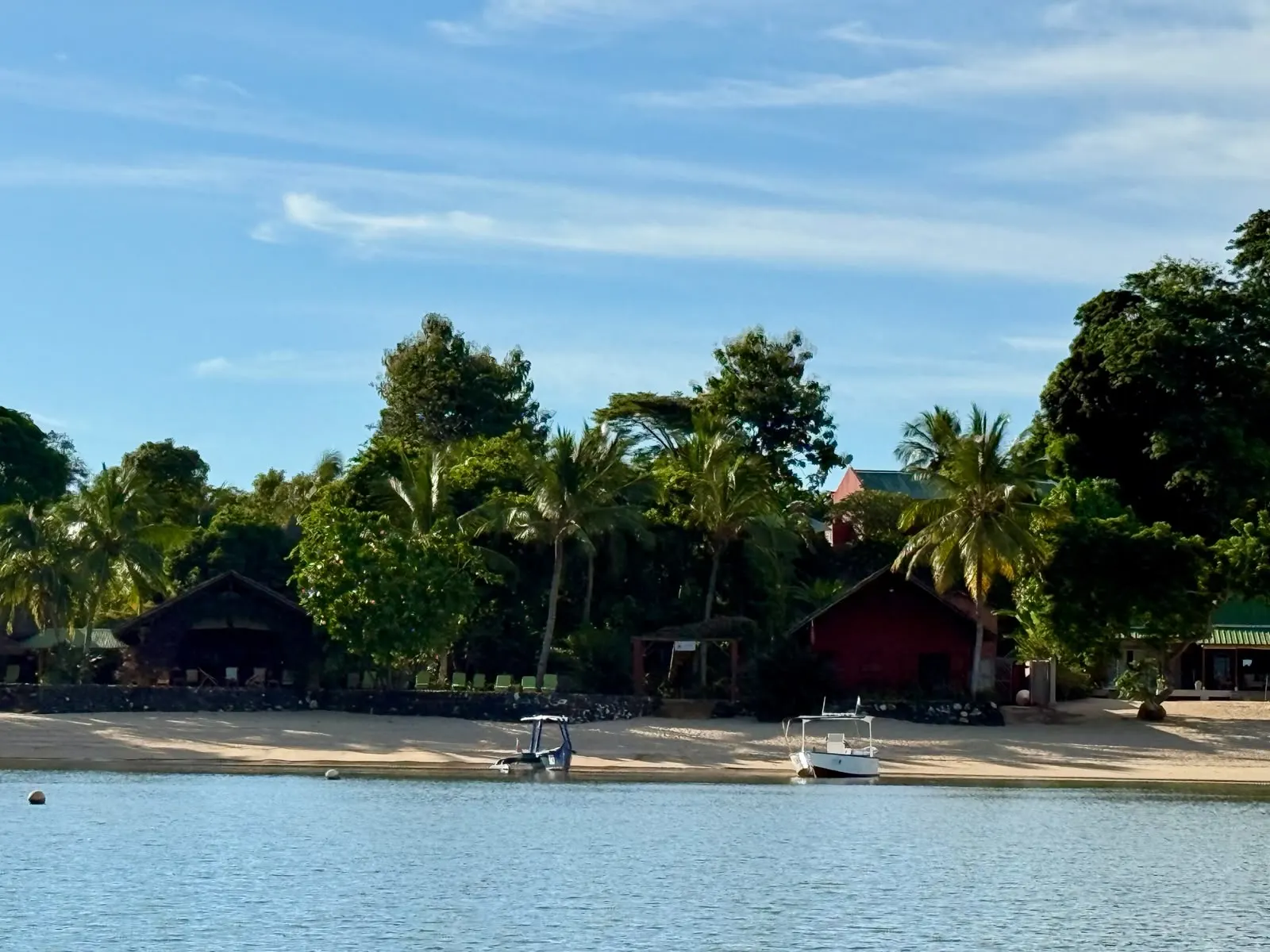 The lodge seen from the water