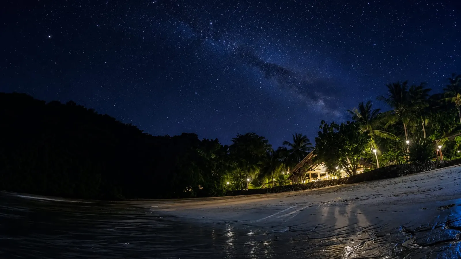 The Milky Way over the beach