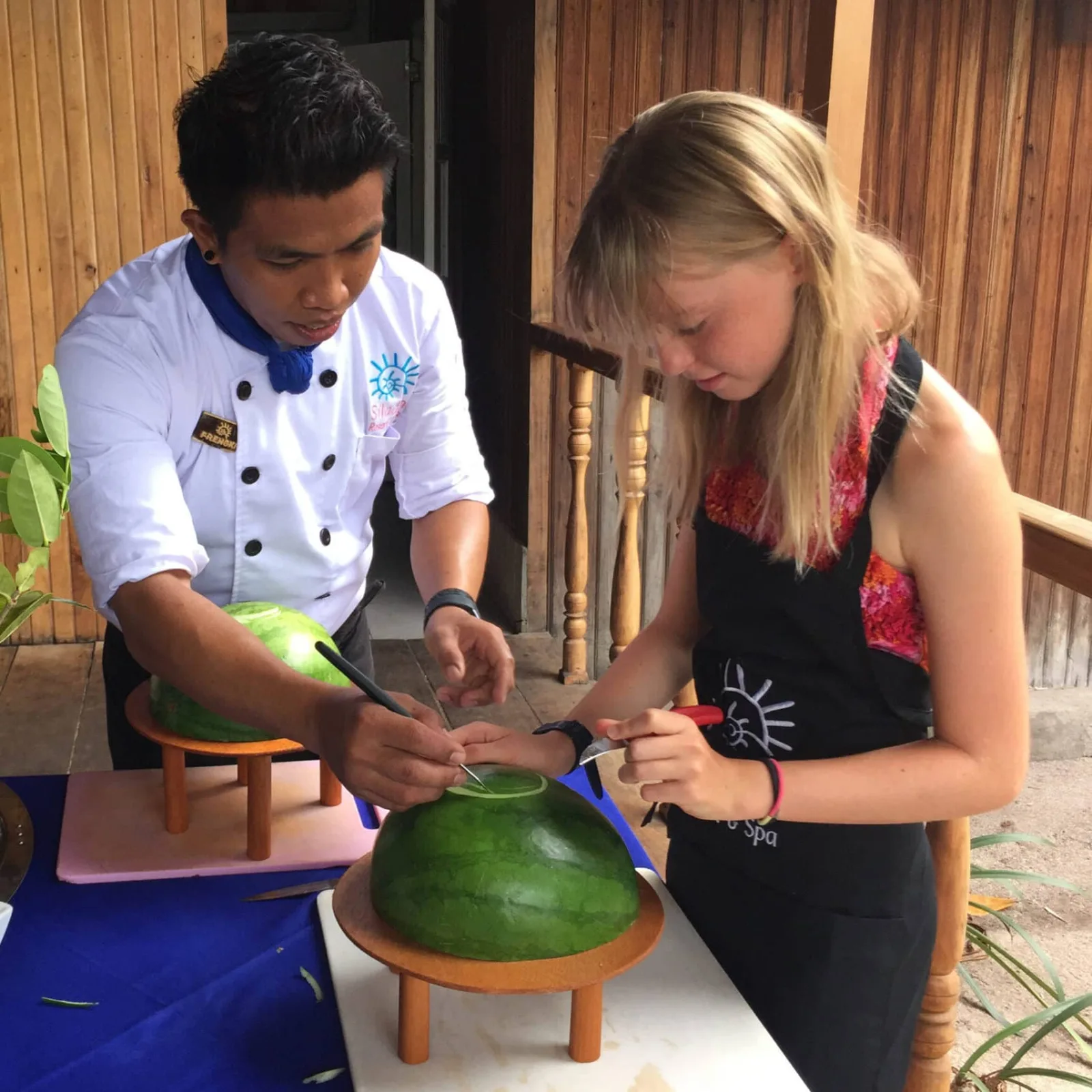 A cooking class with the chef