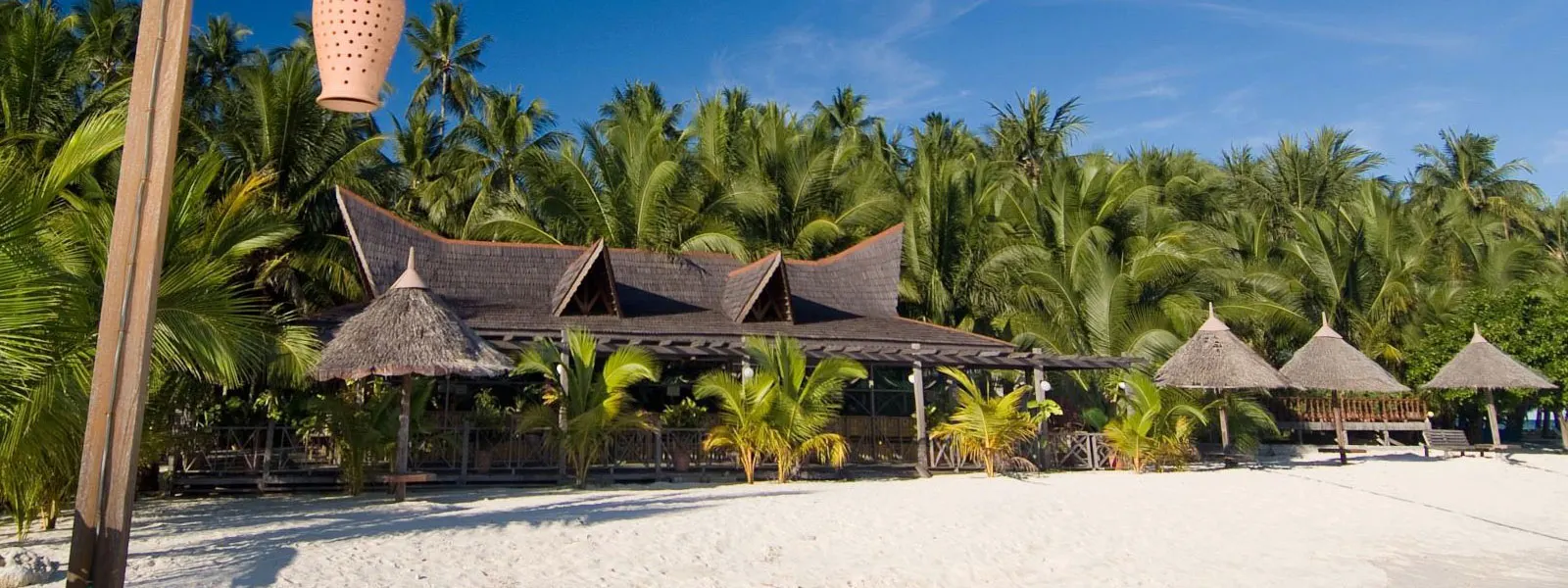 The resort seen from the beach