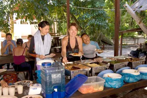 Buffet at the resort