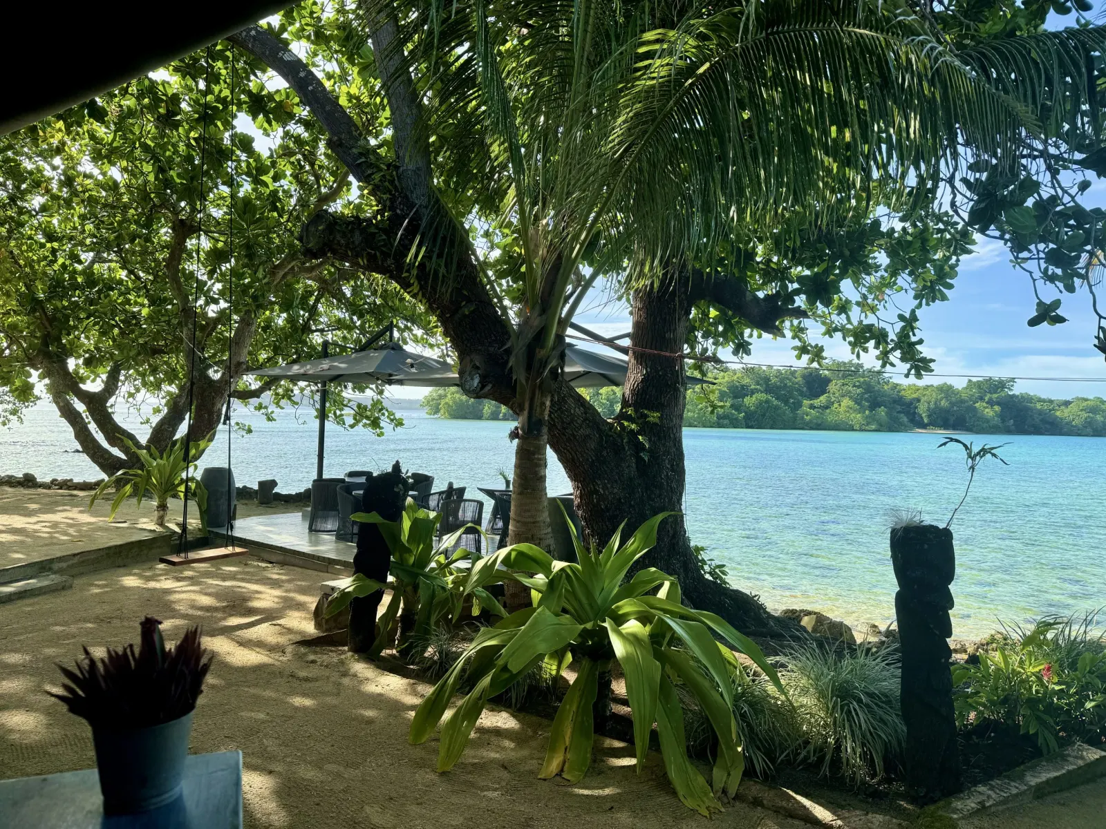 View over the bay from the restaurant