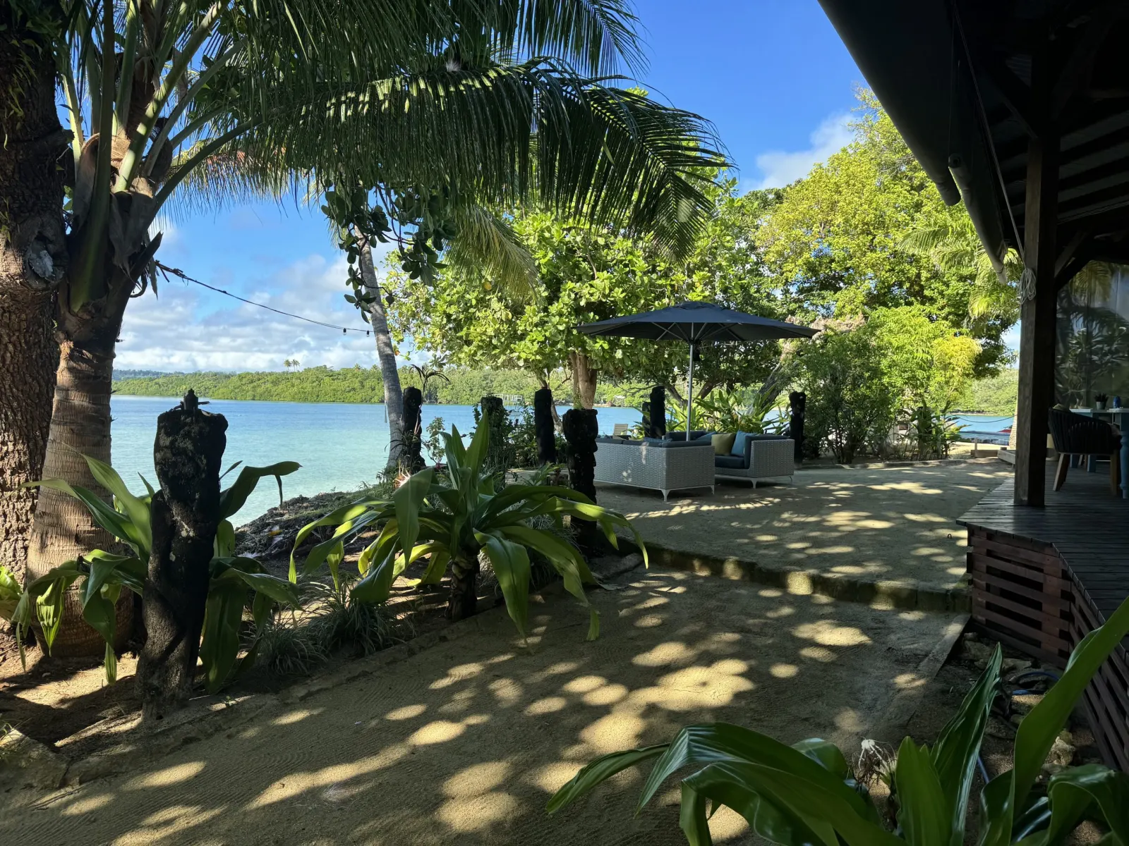 Relaxing by the water