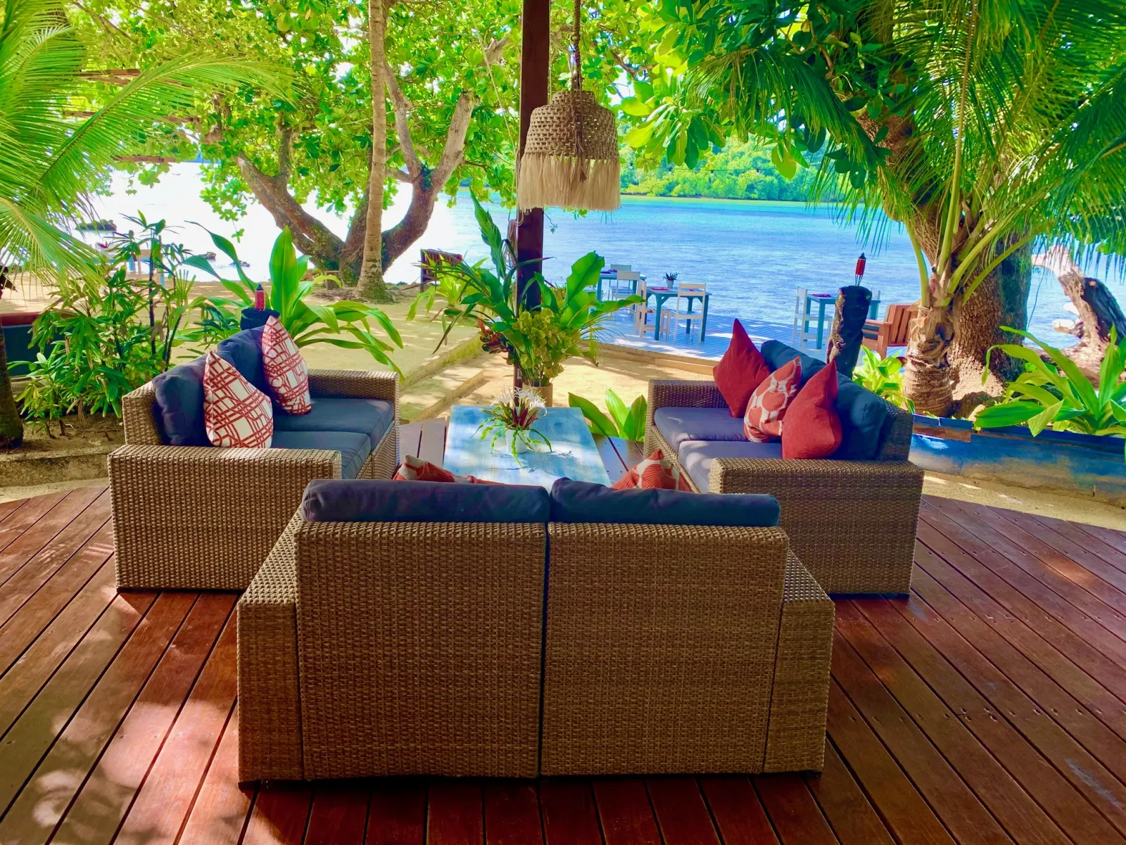 Lounge seating in the restaurant