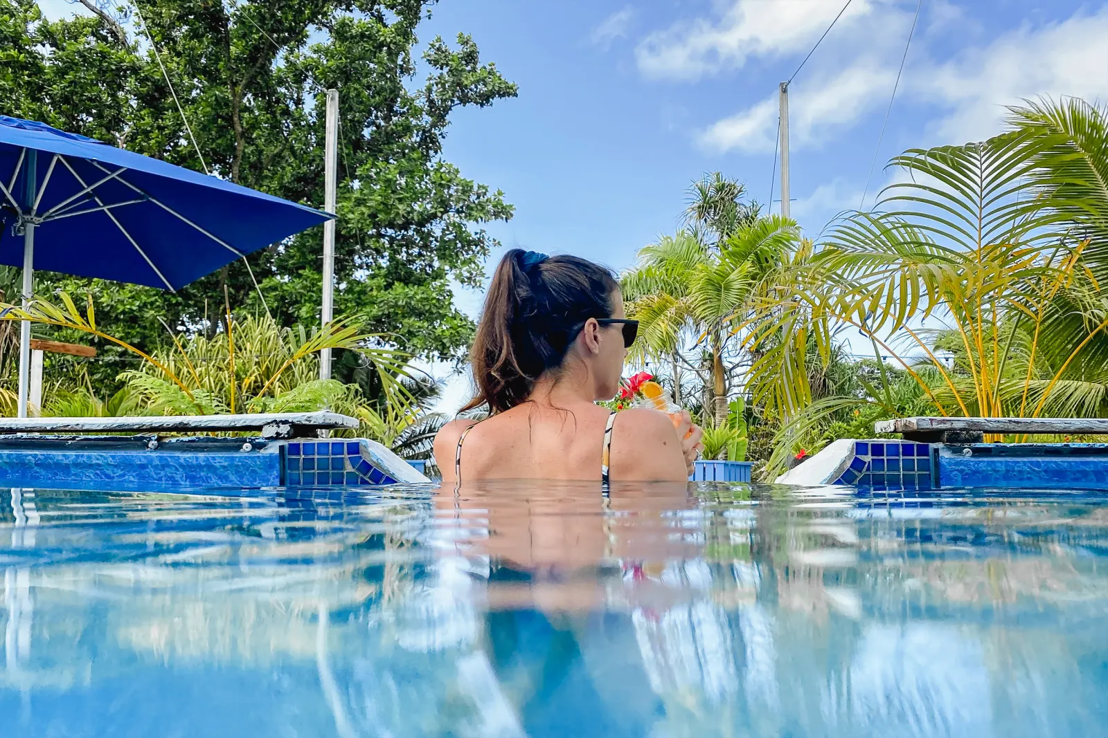 Swimming in the pool