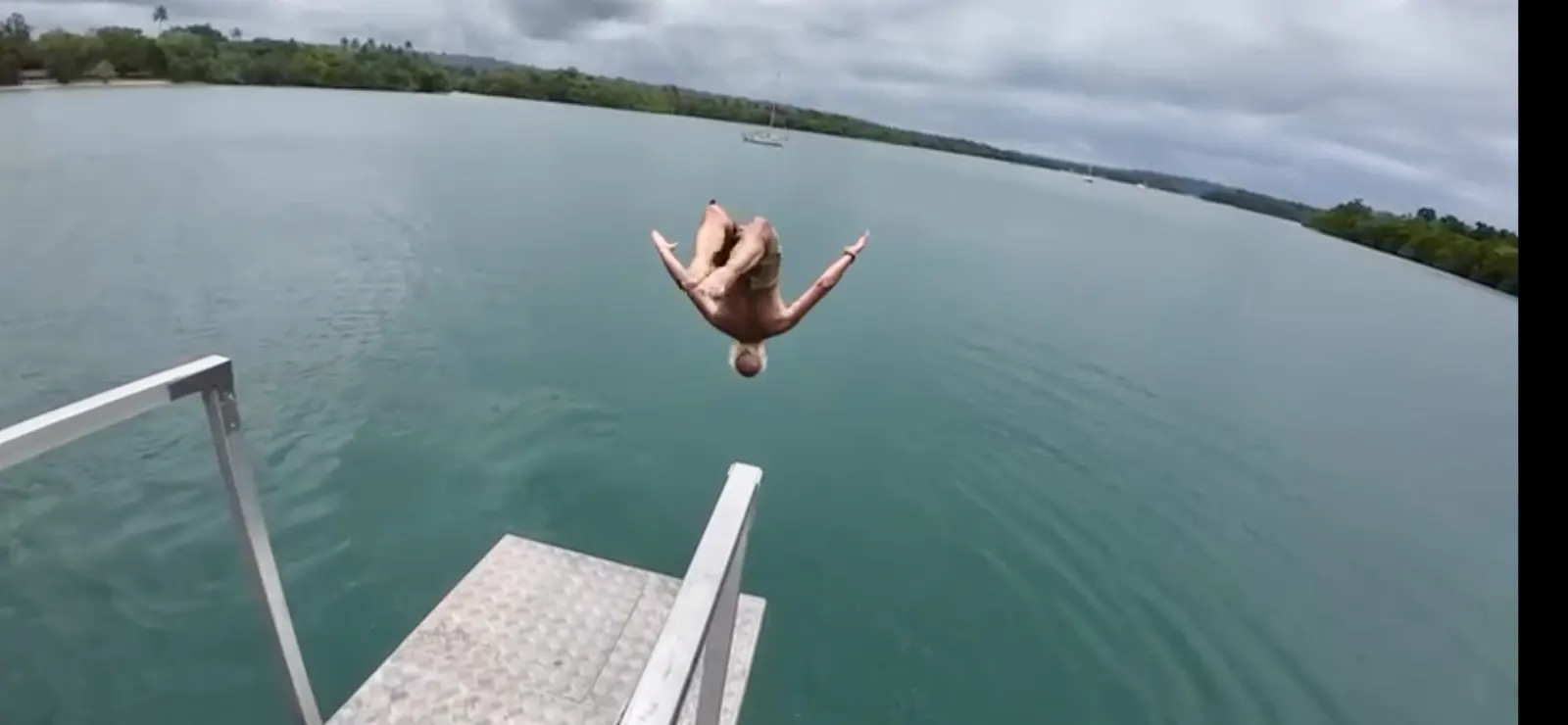 Jumping off the jetty