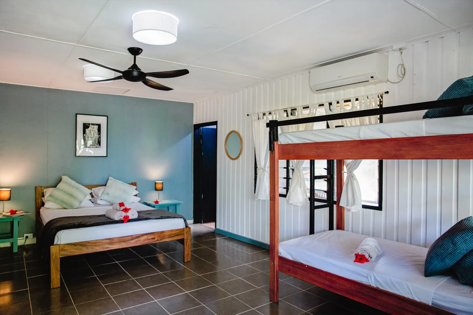Pool Side Family Room — room with bunk beds
