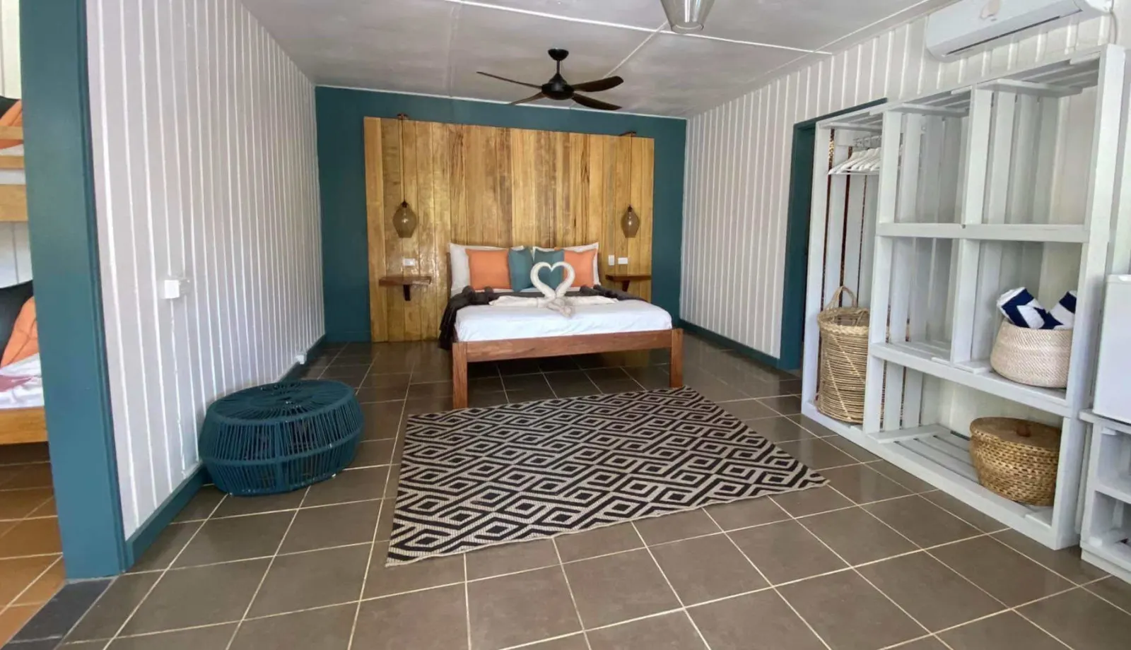 Pool Side Family Room — bed