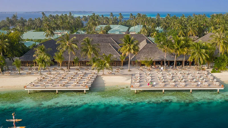 Остров Vilamendhoo с высоты