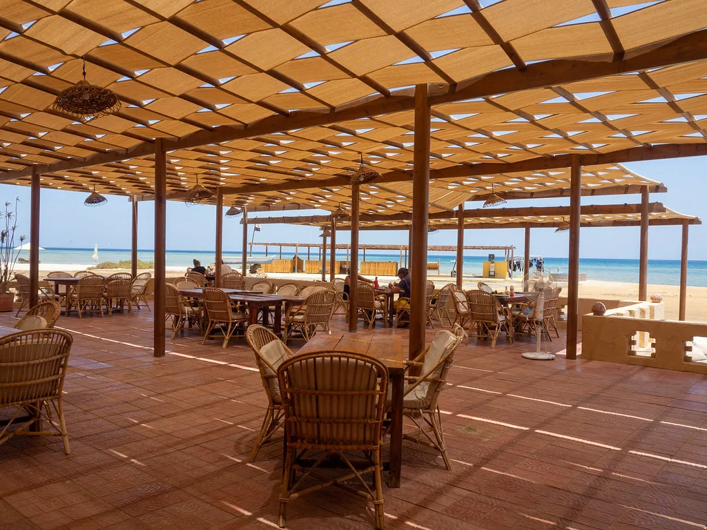 The village dining terrace