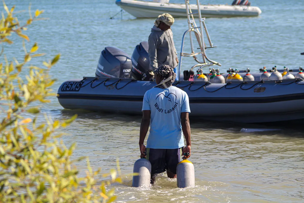 Loading tanks onto a RIB