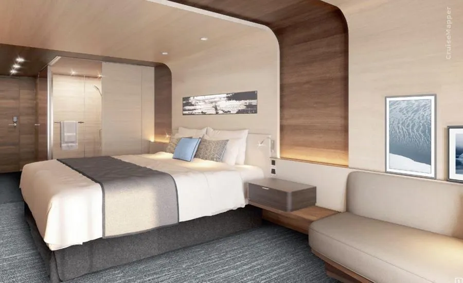 Каюта ледокола — дерево и панорамное окно