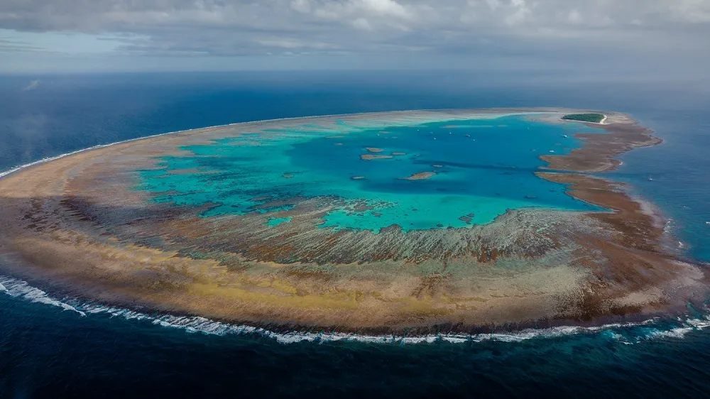 Побережье городка 1770 с высоты