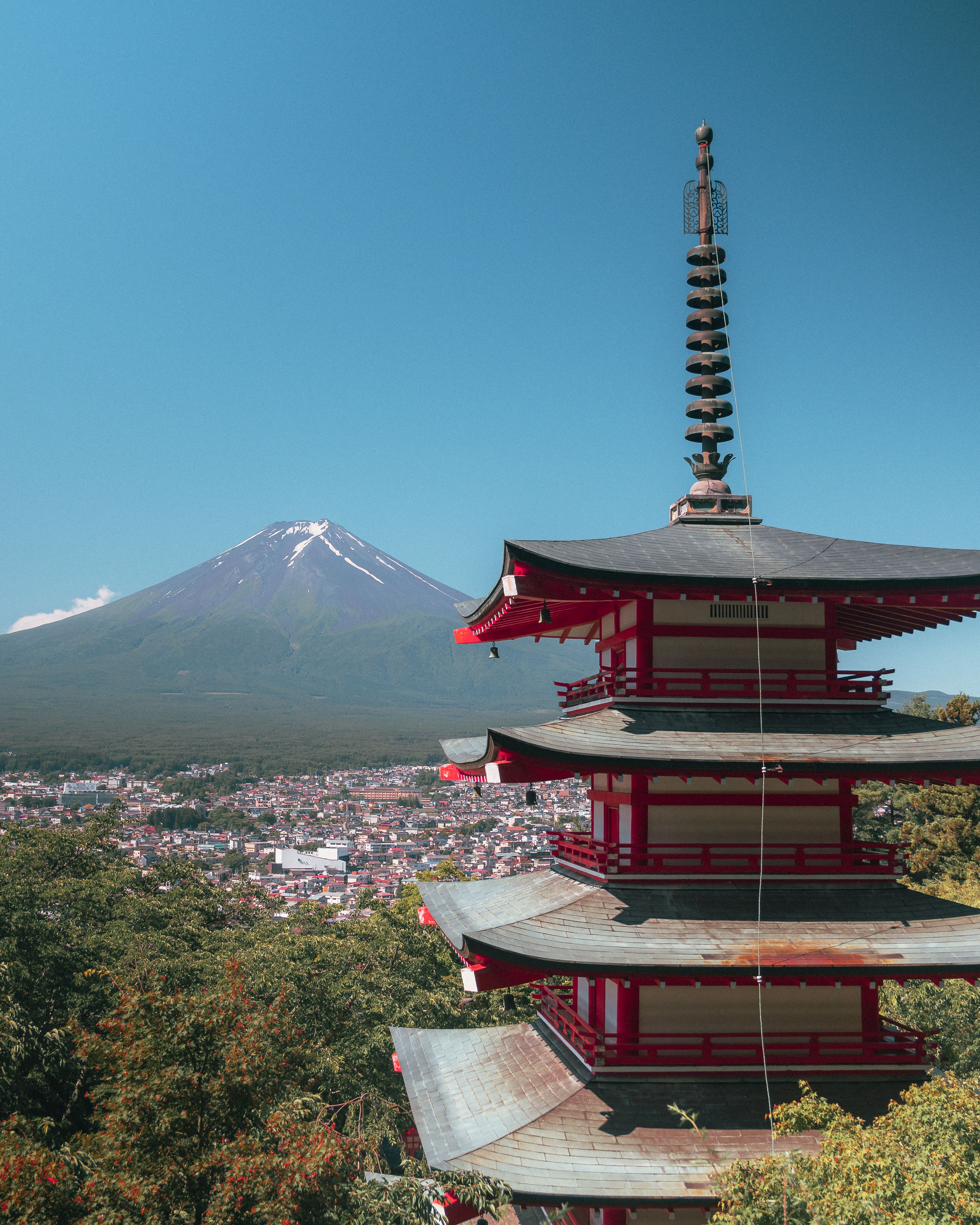 Red torii gates in Japan