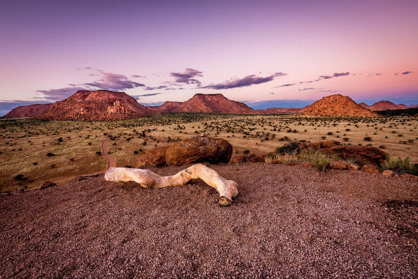 Закат над пустыней Дамараленд